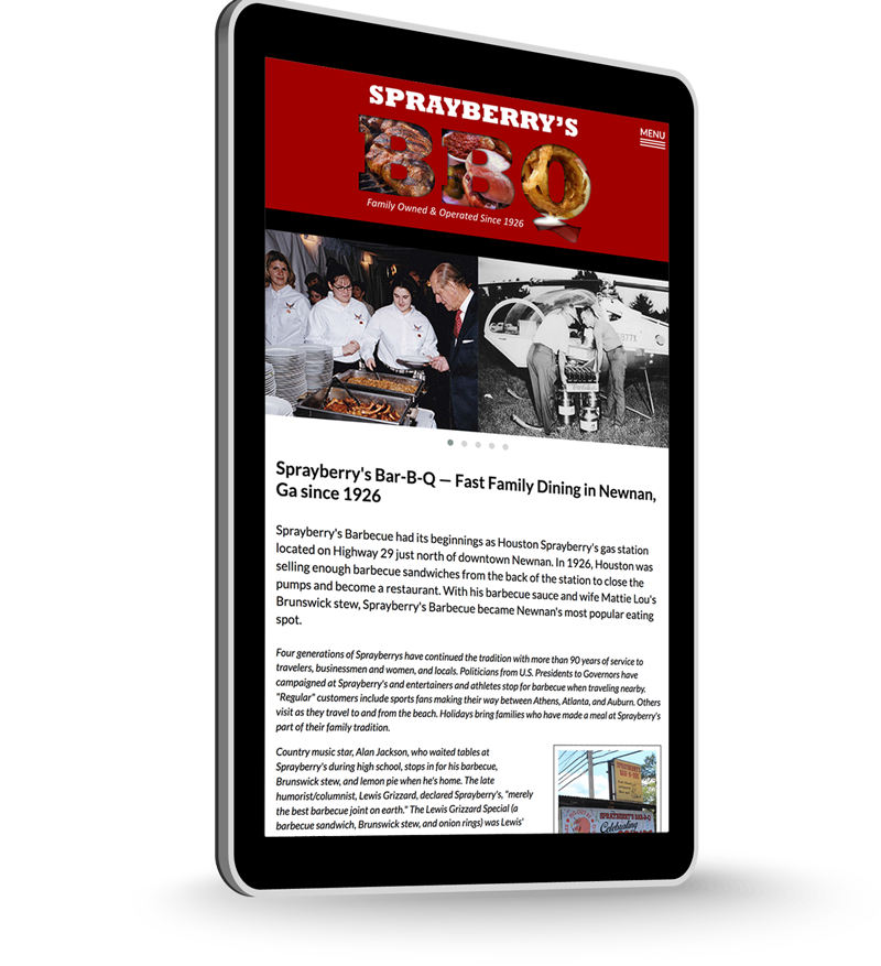 Sprayberry's BBQ Website